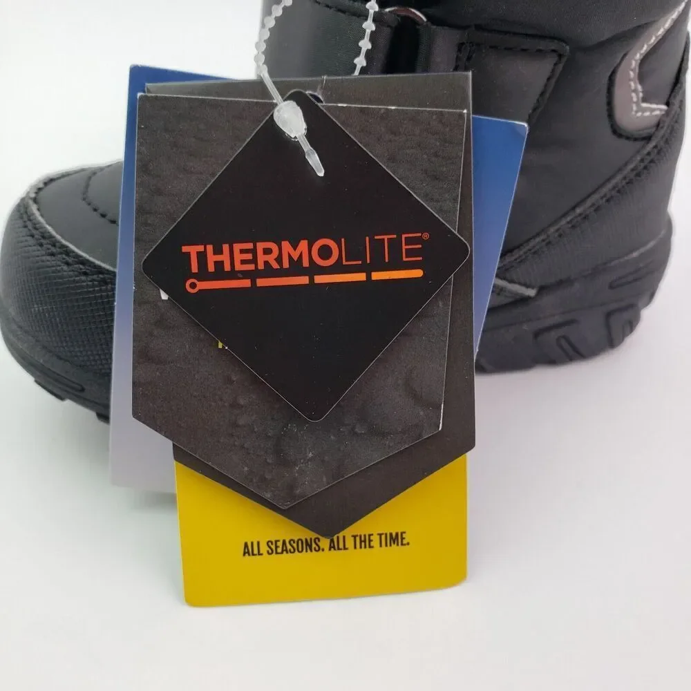 Khombu Neek 2 Baby Toddler Size 5 Black PullOn Waterproof Warm Winter Snow Boots